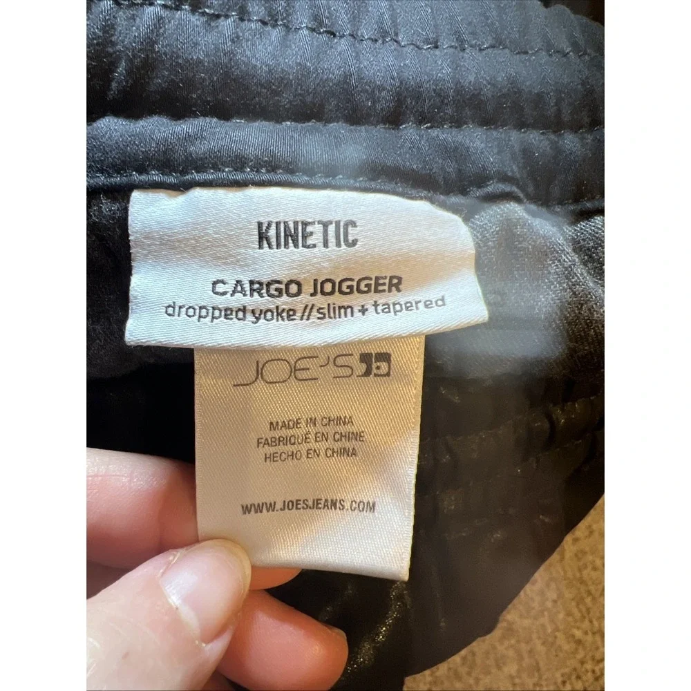 Joe's Jeans Coated  Mens M Kinetic Cargo Jogger Pants Coated Black Sz 30